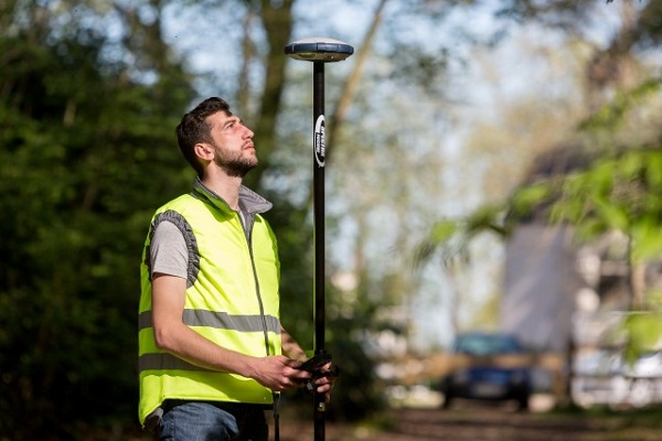 GPS inmeten, het begin en eind van elk project